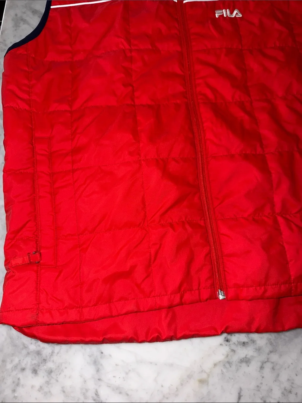 Ferrari Red fila Quilted Racing Vest with Logos